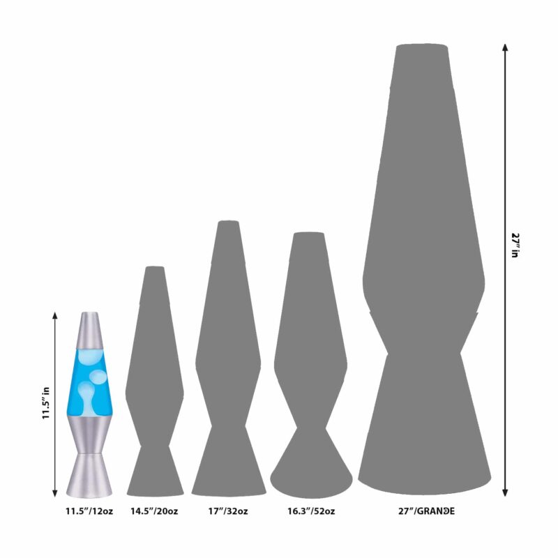11.5″ LAVA Lamp – White/Blue/Silver 19530601US
