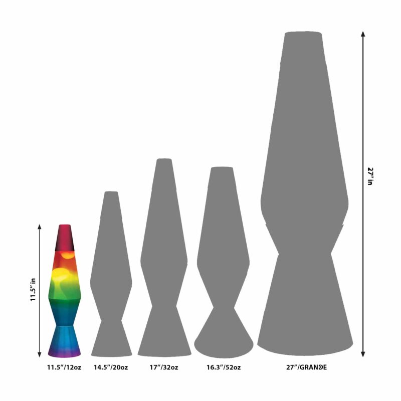 11.5″ LAVA Lamp Rainbow – White/Tricolor 19820601US