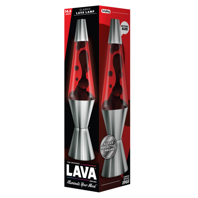 14.5″ Lava Lamp Chrome Plated Crimson
