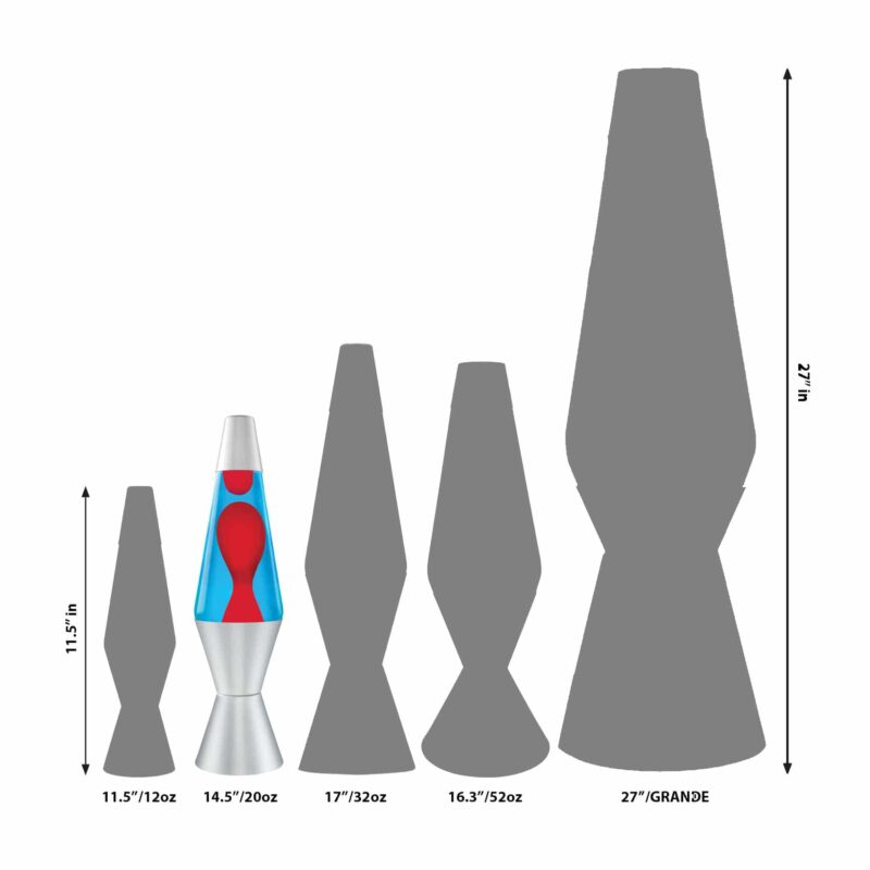14.5″ LAVA Lamp – Red/Blue/Silver 21200401US