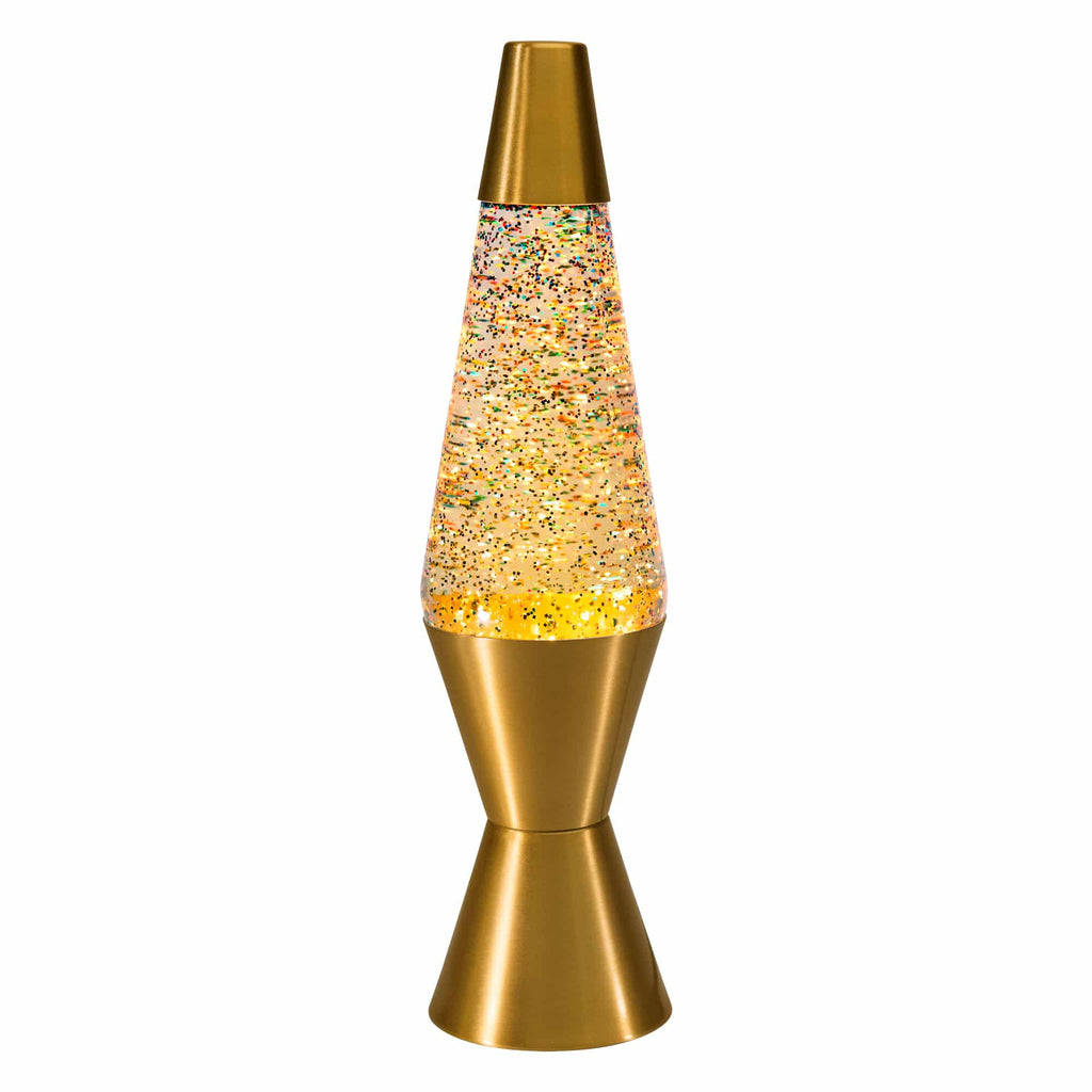 14.5″ LAVA Lamp Rainbow Glitter – Clear/Gold 21310400WB