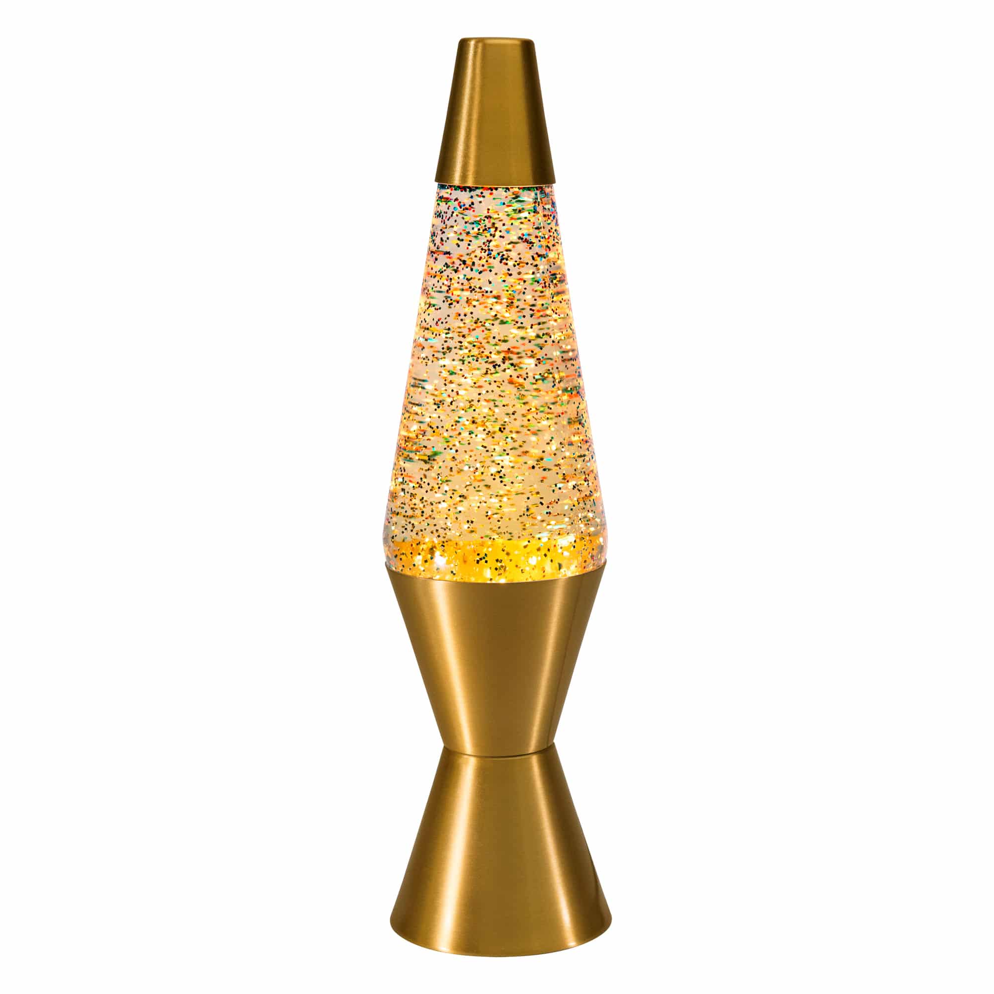 14.5″ LAVA Lamp Rainbow Glitter – Clear/Gold 21310400WB