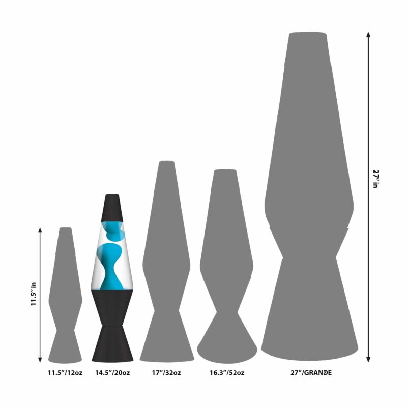 14.5″ LAVA Lamp Neon – Blue/Clear/Black 23130400WB