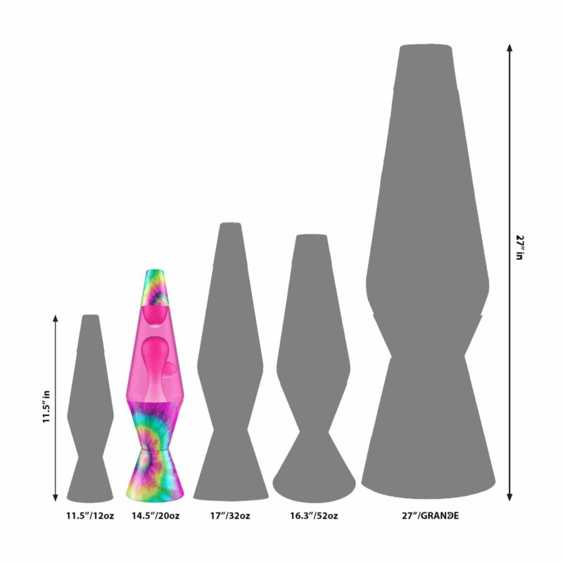 14.5″ LAVA Lamp – Tie Dye Pink Spiral 24690400US