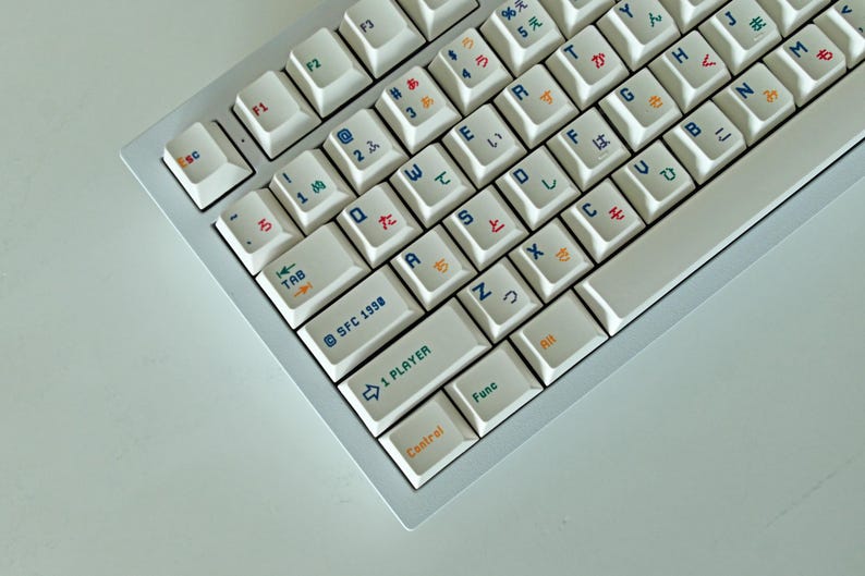 Retro Japanese Video Game Theme Keycap Set: Cherry Profile, PBT