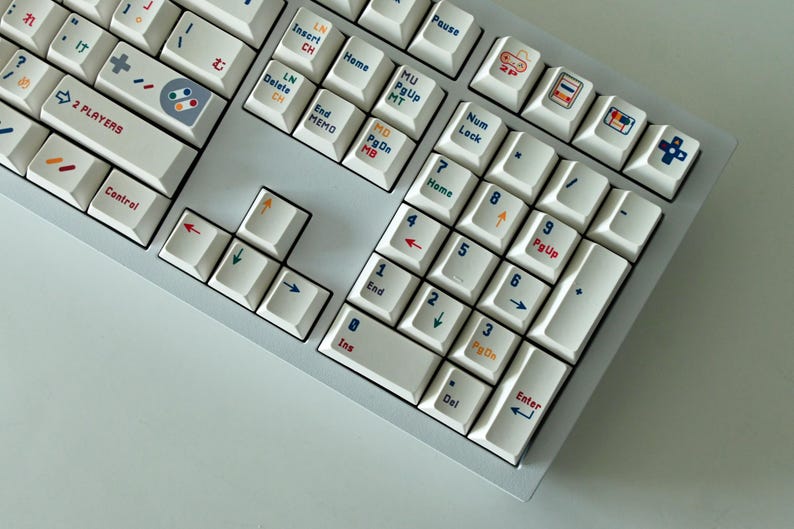 Retro Japanese Video Game Theme Keycap Set: Cherry Profile, PBT