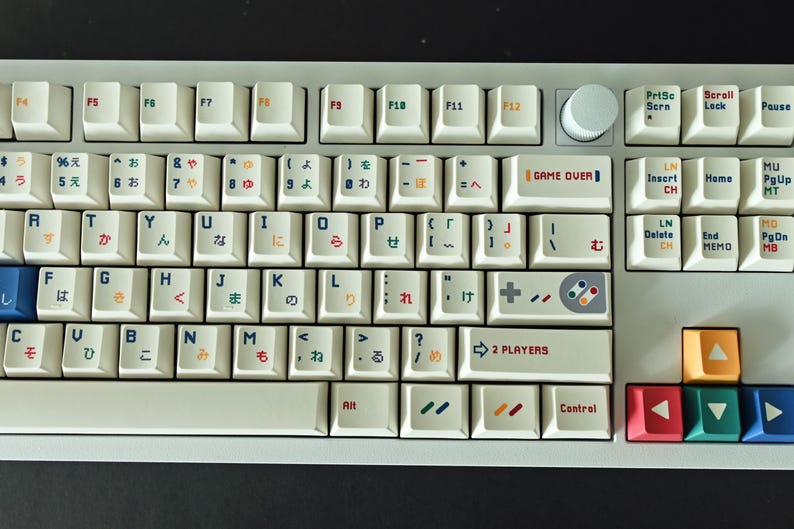 Retro Japanese Video Game Theme Keycap Set: Cherry Profile, PBT