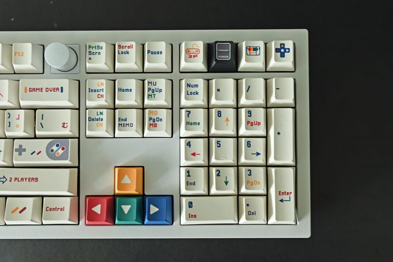 Retro Japanese Video Game Theme Keycap Set: Cherry Profile, PBT