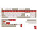 Retro Red n White PBT Keycap Set | Vintage 90s Style | Cherry Profile Dye-Sub | ISO & ANSI Compatible for Custom Keyboards