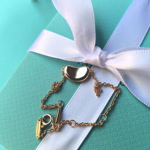 Elsa Peretti Bean Design Bracelet 18K Rose Gold 9mm Vintage Pre-Owned Tiffany Jewelry Cleaned Elegant Jewelry