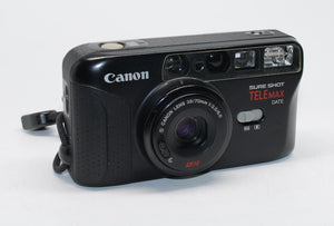 1991 Canon Sure Shot TeleMax Date: 35mm Film Camera with Twin Lens & Case