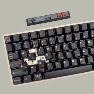 Retro SNES Keycap Set, Dark Theme, Cherry Profile